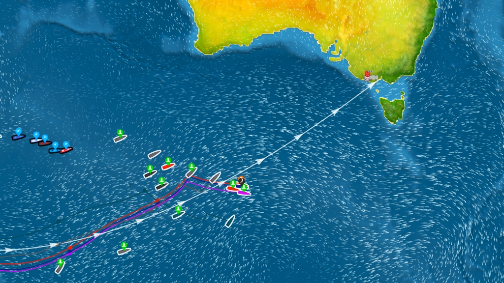 Leg 3 of the Volvo Ocean Race game has entered its final quarter The