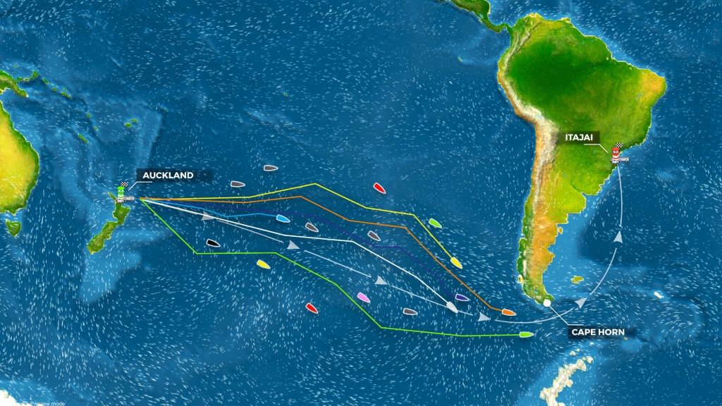 Ocean Racing Maps Southbound and down: Virtual racers back at the helm - The Ocean Race